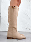 Valéro London™| Beige Suede Boots