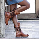 Megan | Leather Boots With Laces