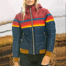 Rosie Rainbow - Elegant retro coat with fur hood