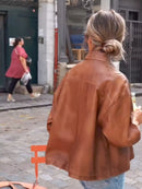 Valero London - Minimalist Boxy Leather Jacket