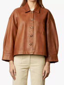 Valero London - Minimalist Boxy Leather Jacket