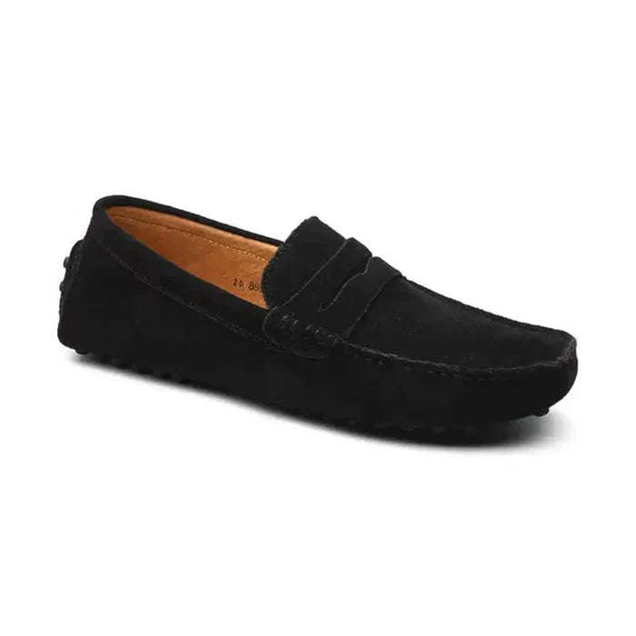 SUEDE DRIVER LOAFERS: