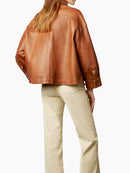 Valero London - Minimalist Boxy Leather Jacket