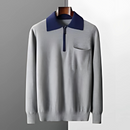 MARLOW CASHMERE POLO ZIP UP