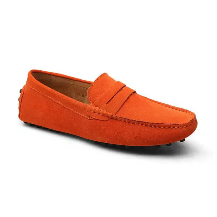 SUEDE DRIVER LOAFERS: