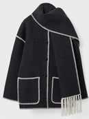 MARLOW DRAPED WOOL COAT