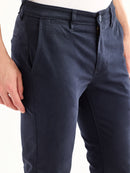 Valero London - Navy Stretch Skinny Fit Trouser