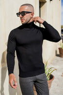 THE TURTLENECK KNIT - BLACK