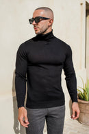 THE TURTLENECK KNIT - BLACK