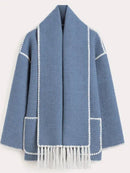 MARLOW DRAPED WOOL COAT