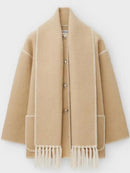 MARLOW DRAPED WOOL COAT