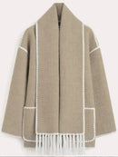 MARLOW DRAPED WOOL COAT