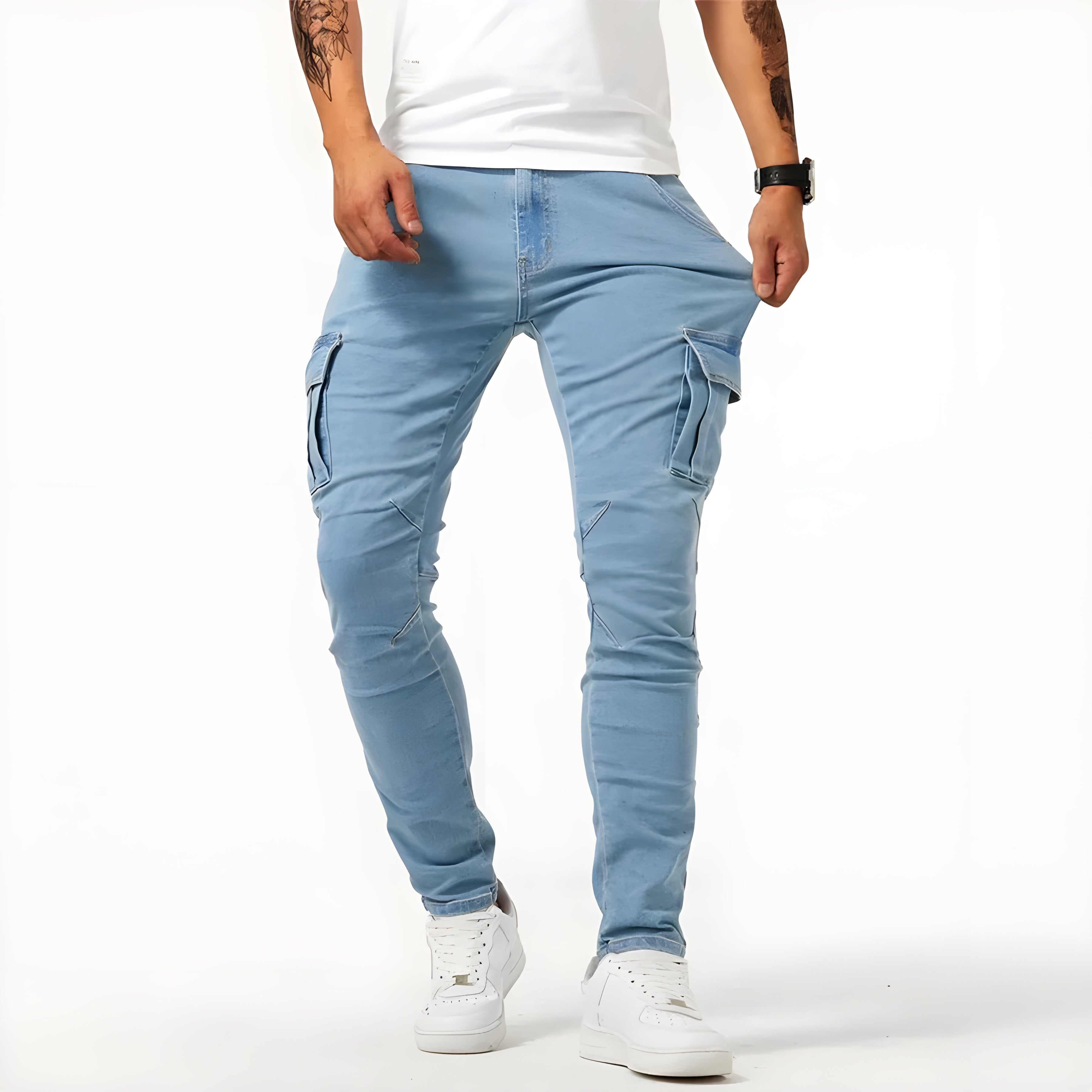 Valéro London | Stretch Denim Cargo Pants