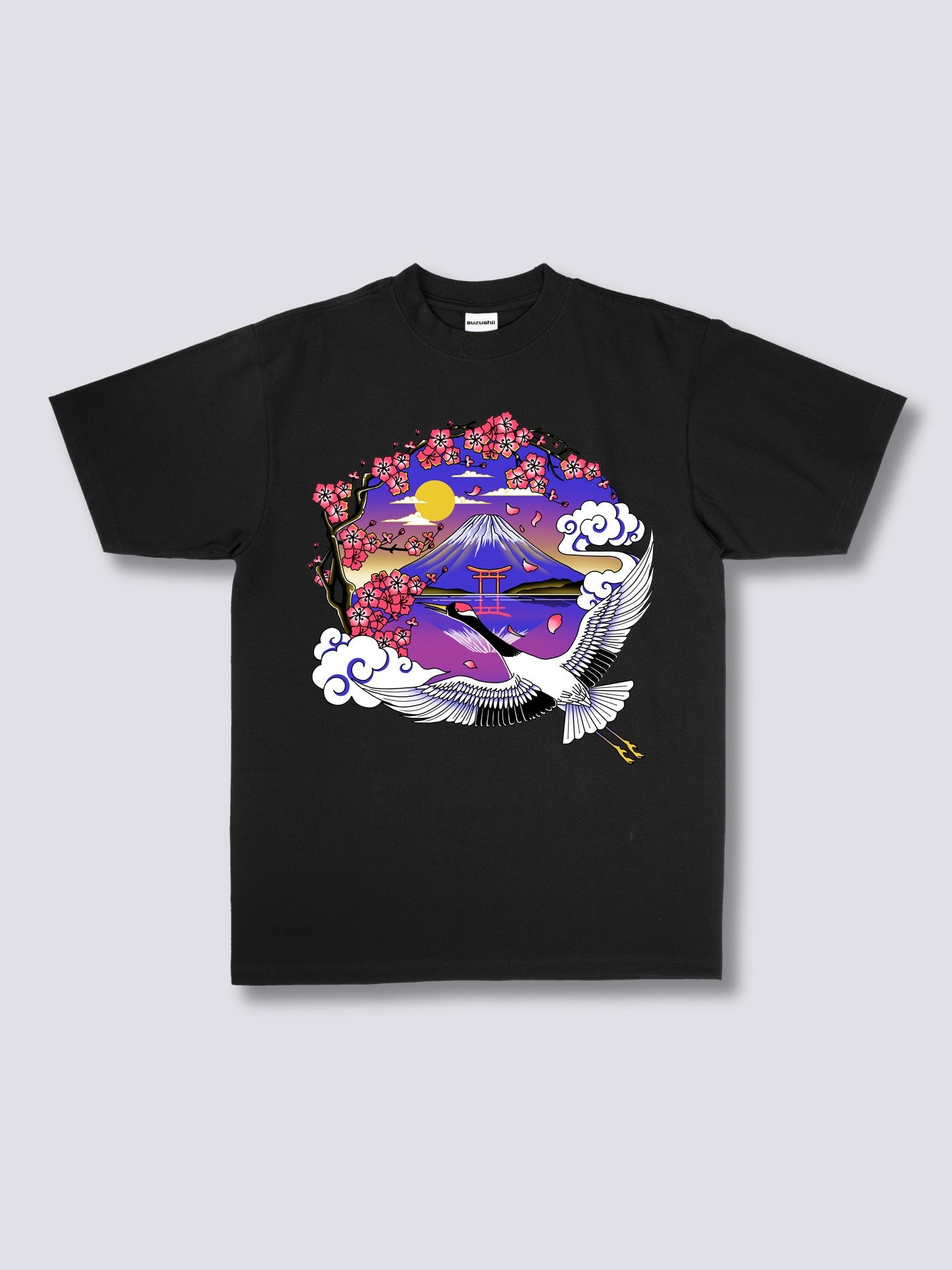 Mount Fuji Crane T-Shirt