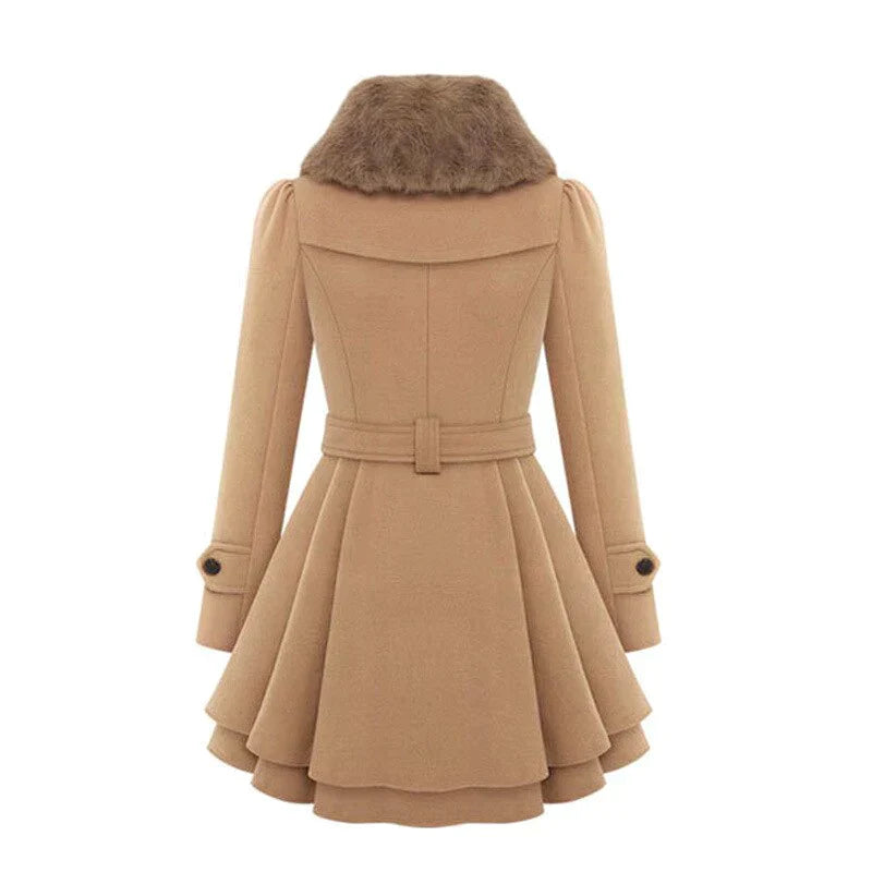 Valéro London - Chic Trenchcoat with Vegan Fur