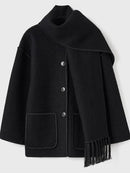 MARLOW DRAPED WOOL COAT