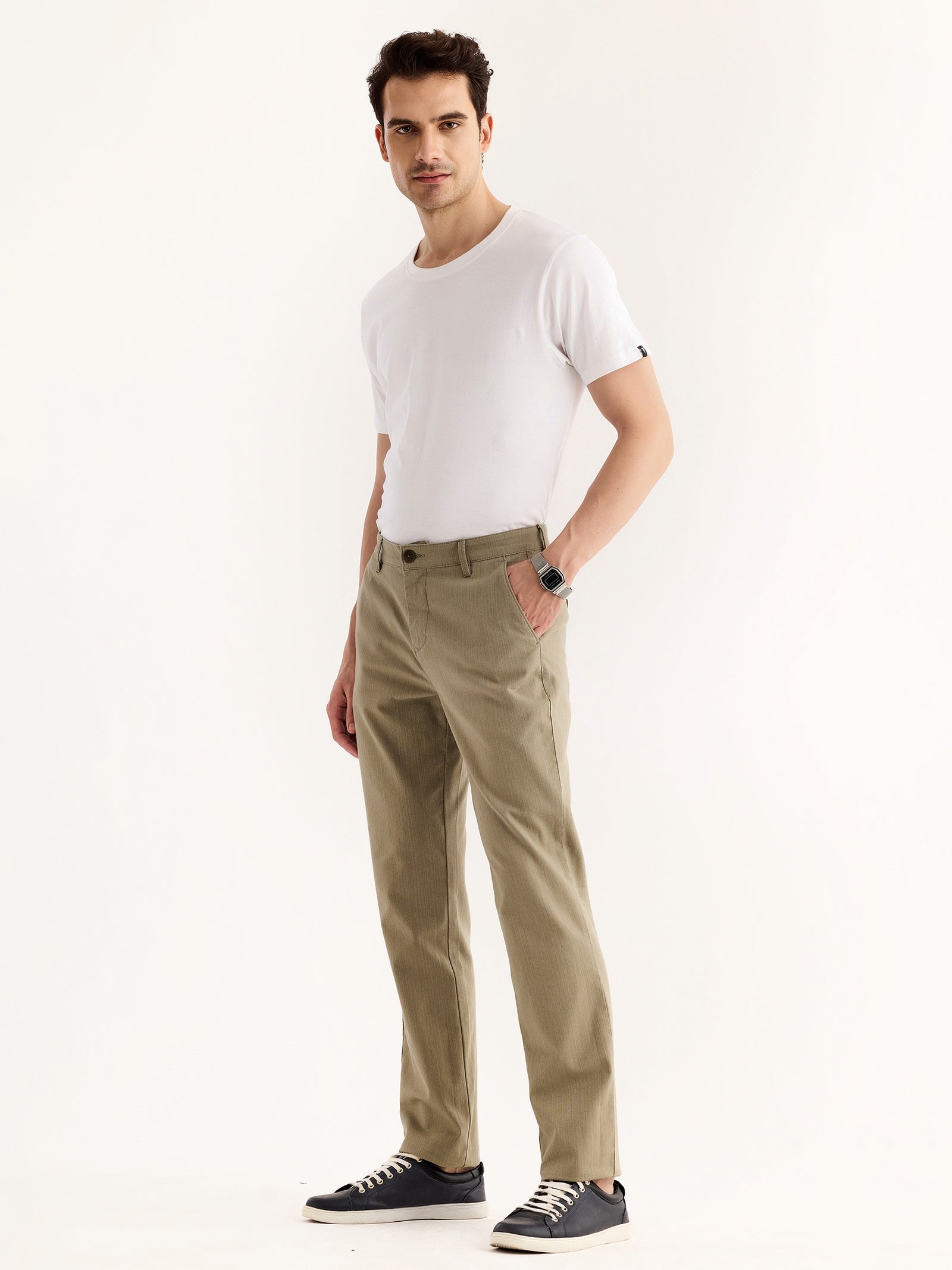 Valero London - Relaxed Fit Slub Cotton Trouser