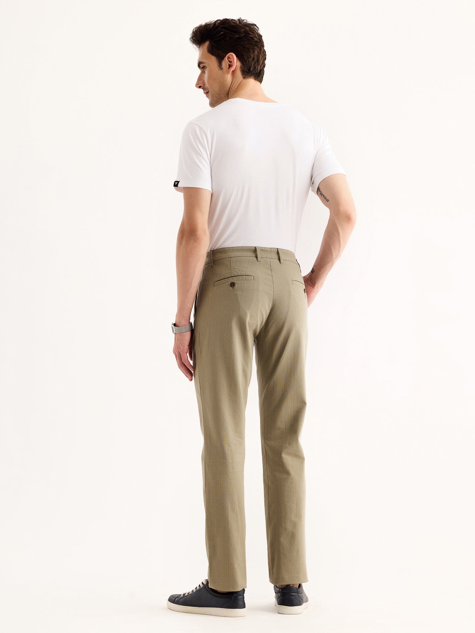 Valero London - Relaxed Fit Slub Cotton Trouser