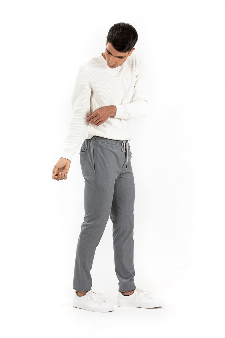 Valero London - Mineral Grey Stretch Joggers