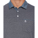 Valero London - Stripe Chambray Collar Polo