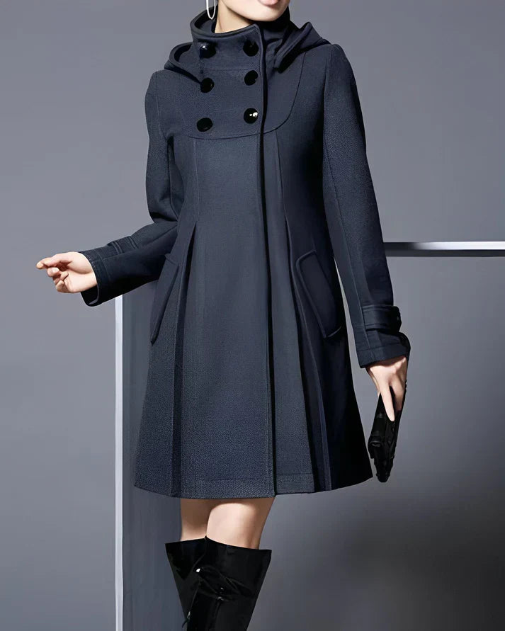 Grace™ | Elegant Hooded Wool Coat