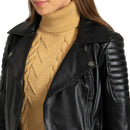 Valero London - Women Quilted Leather Biker Jacket