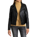 Valero London - Women Quilted Leather Biker Jacket