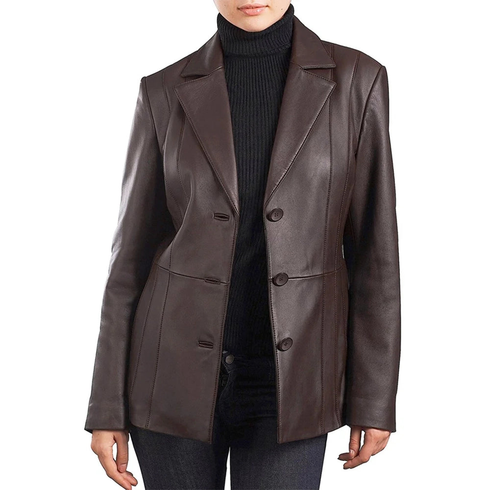 Valero London - Women's Leather Blazer