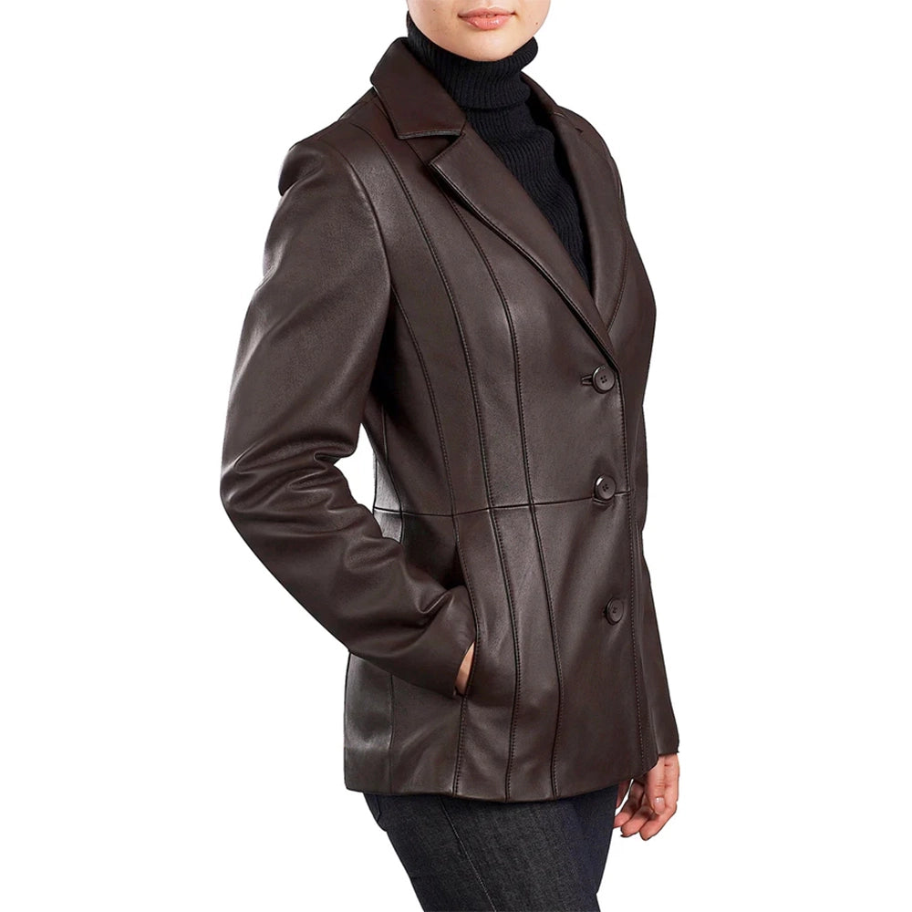 Valero London - Women's Leather Blazer