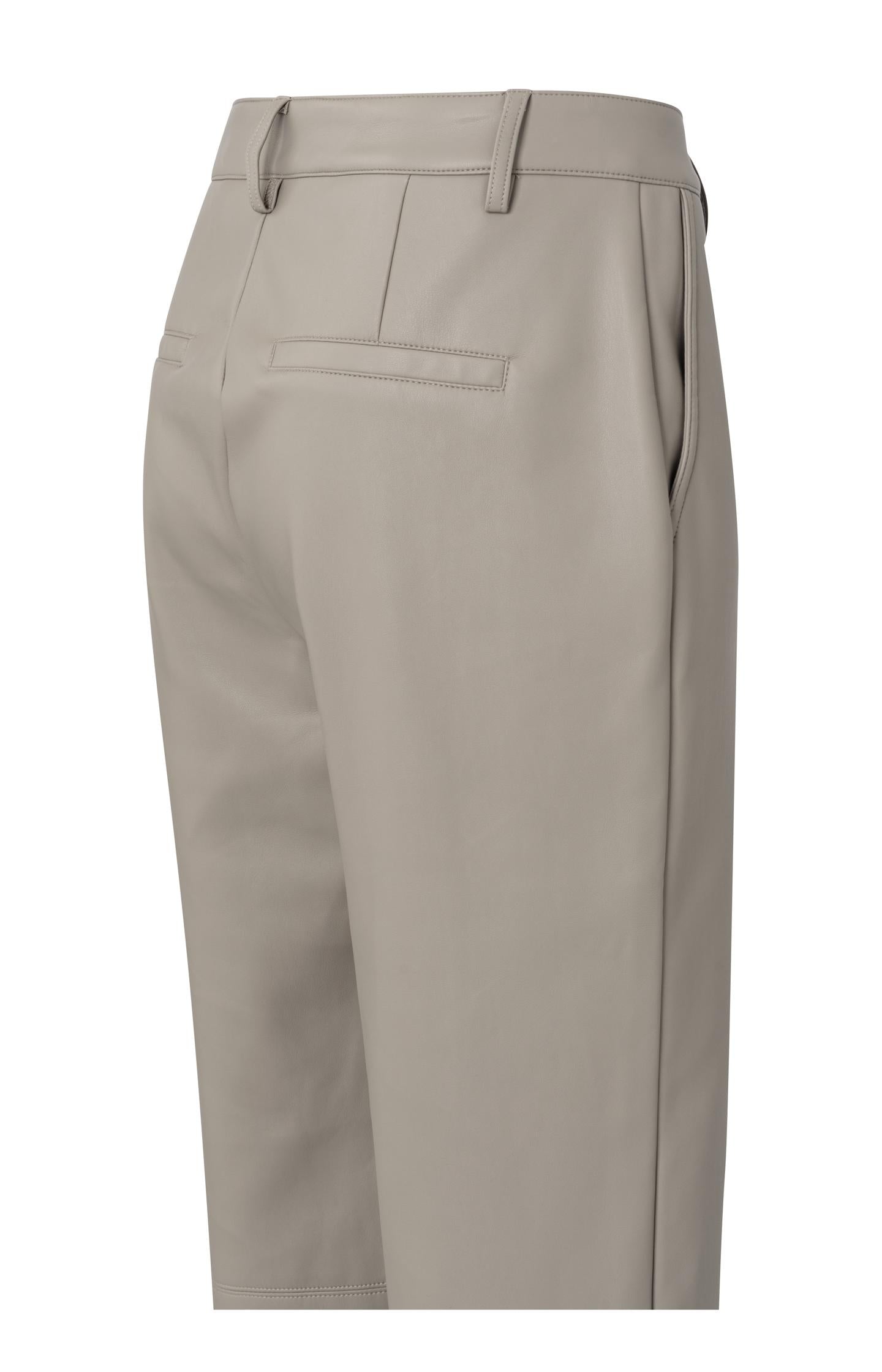 Valero London - Faux leather trousers with straight legs and pockets