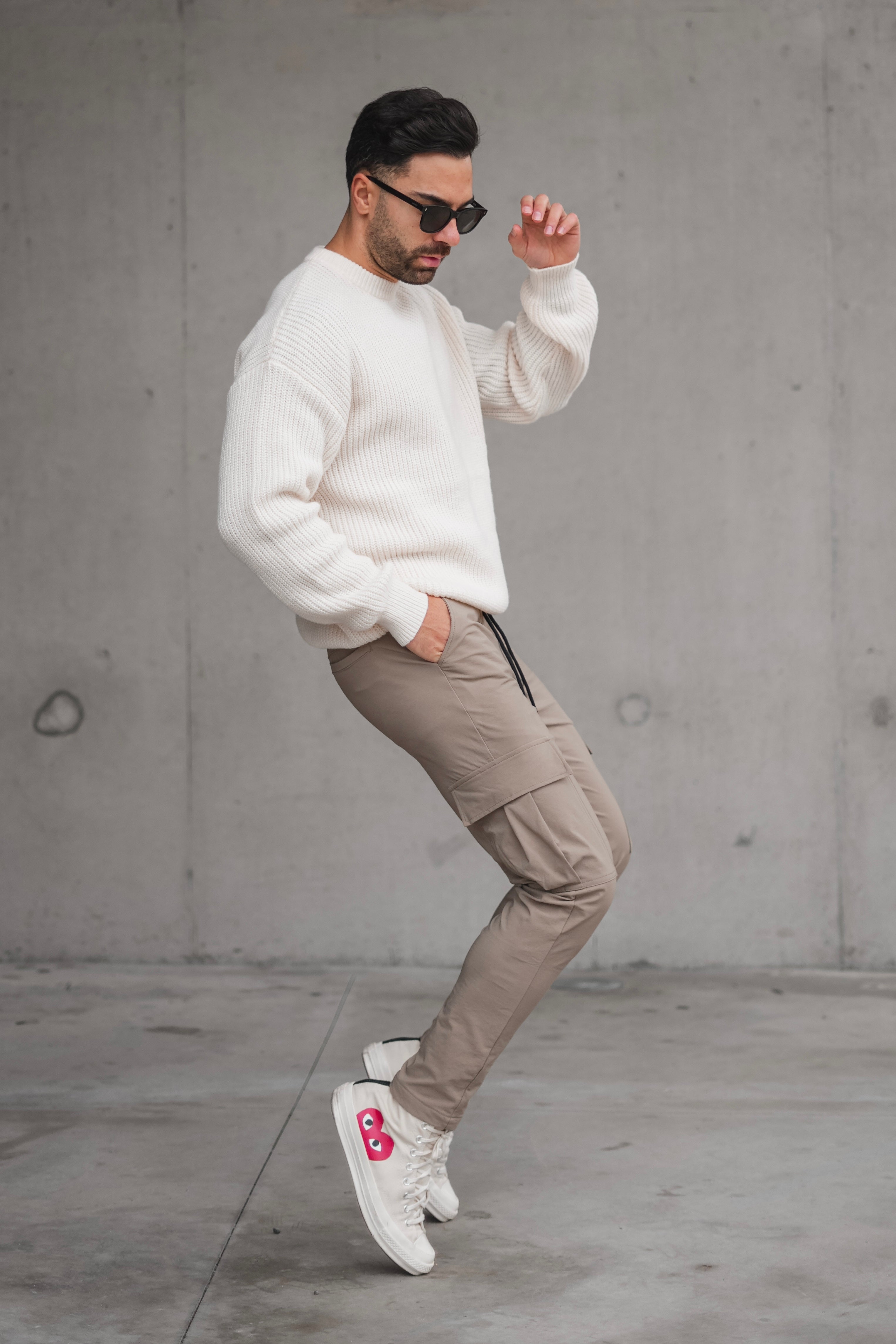 THE WOOLEN KNIT SWEATER - CREAM