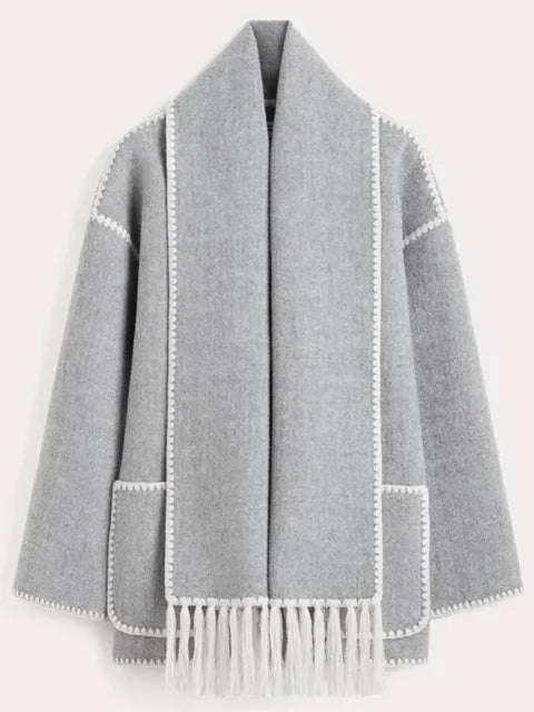 MARLOW DRAPED WOOL COAT