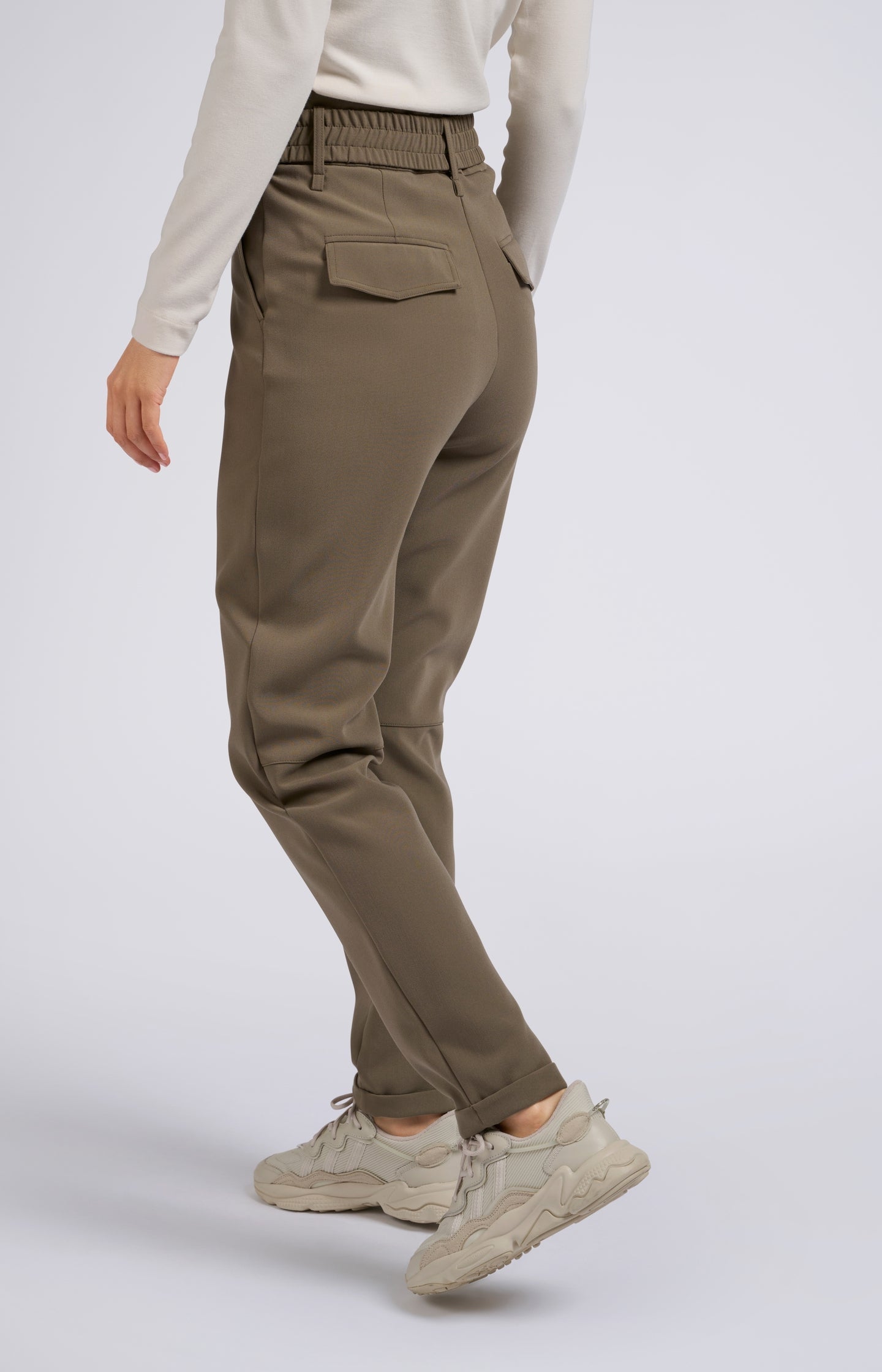 Valero London - Woven pants with high waist and straight legs