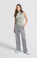 Valero London - Woven satin trousers with wide legs and pockets