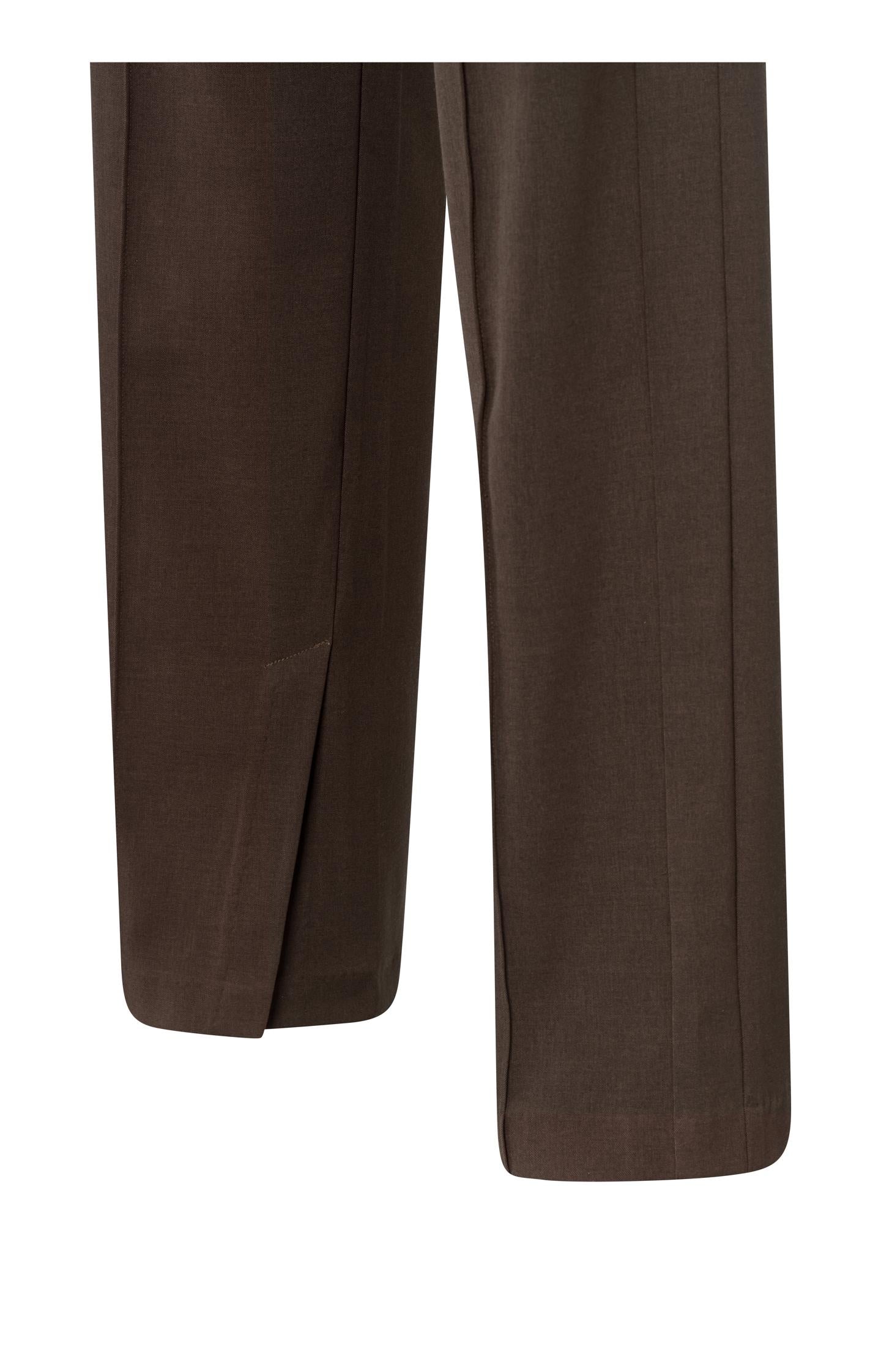 Valero London - Woven trousers with wide legs, side slit and waistband