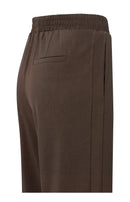 Valero London - Woven trousers with wide legs, side slit and waistband