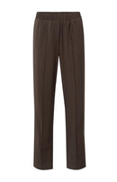 Valero London - Woven trousers with wide legs, side slit and waistband